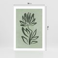 Plakat bez ramy 50x70 - Zieleń Wyjątkowego Ukojenia - zielona abstrakcja, zgaszona zieleń