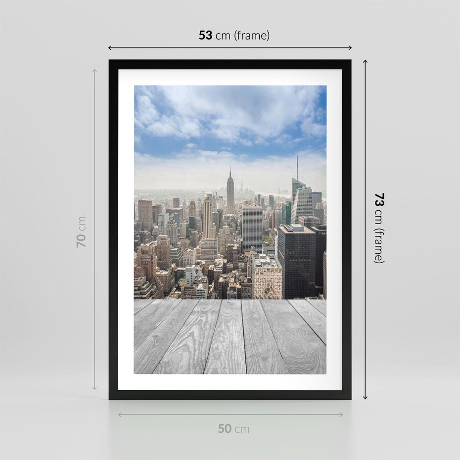 Plakat w ramie 50x70 - Nowojorska energia miejsca - Nowy Jork, miasto - rama czarna