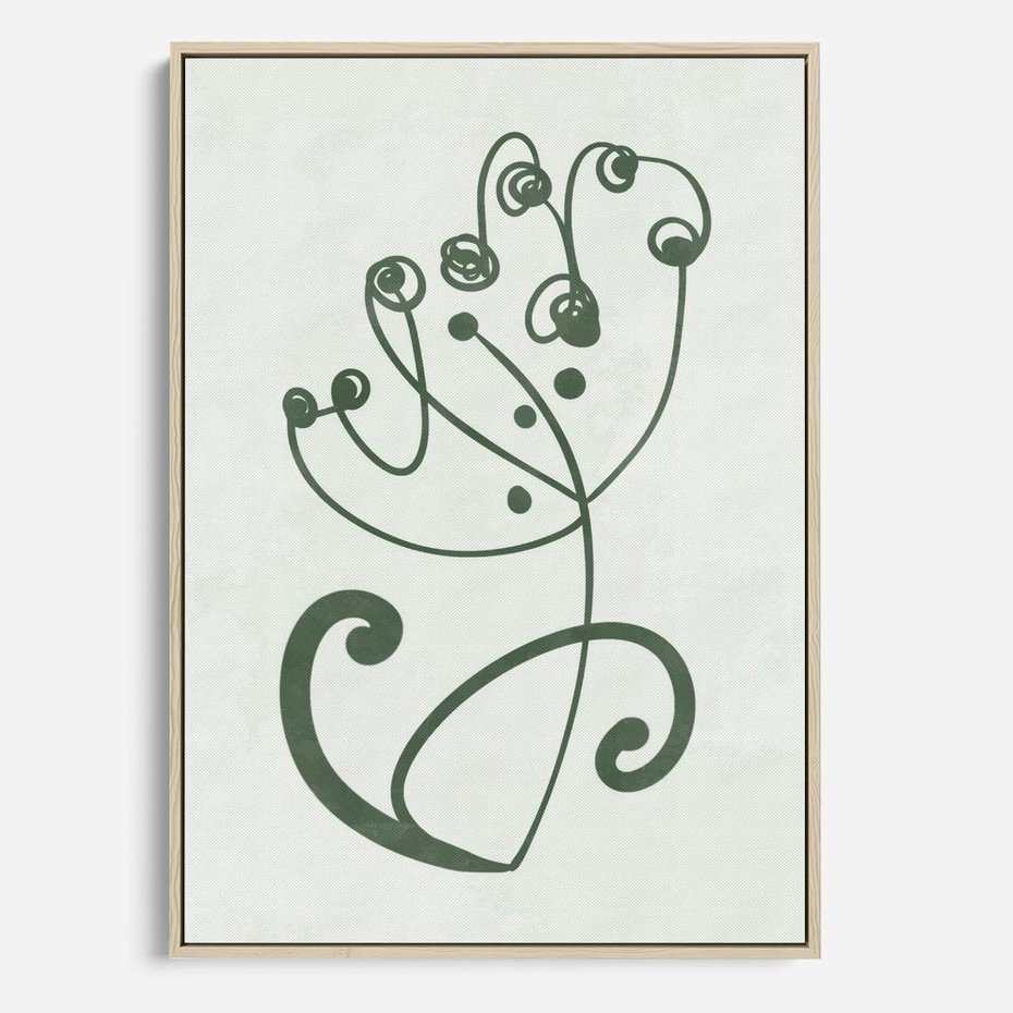 Obraz w ramie 80x120 - Zieleń Wyjątkowego Ukojenia - zielony odcień, abstrakcja - rama drewno