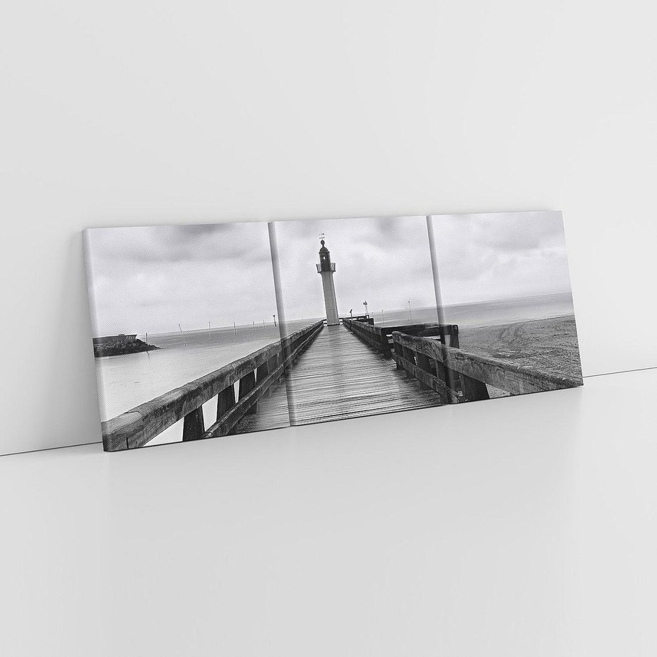 Obraz na płótnie 120x40 - Romantyczny pomost z latarnią - pomost, latarnia