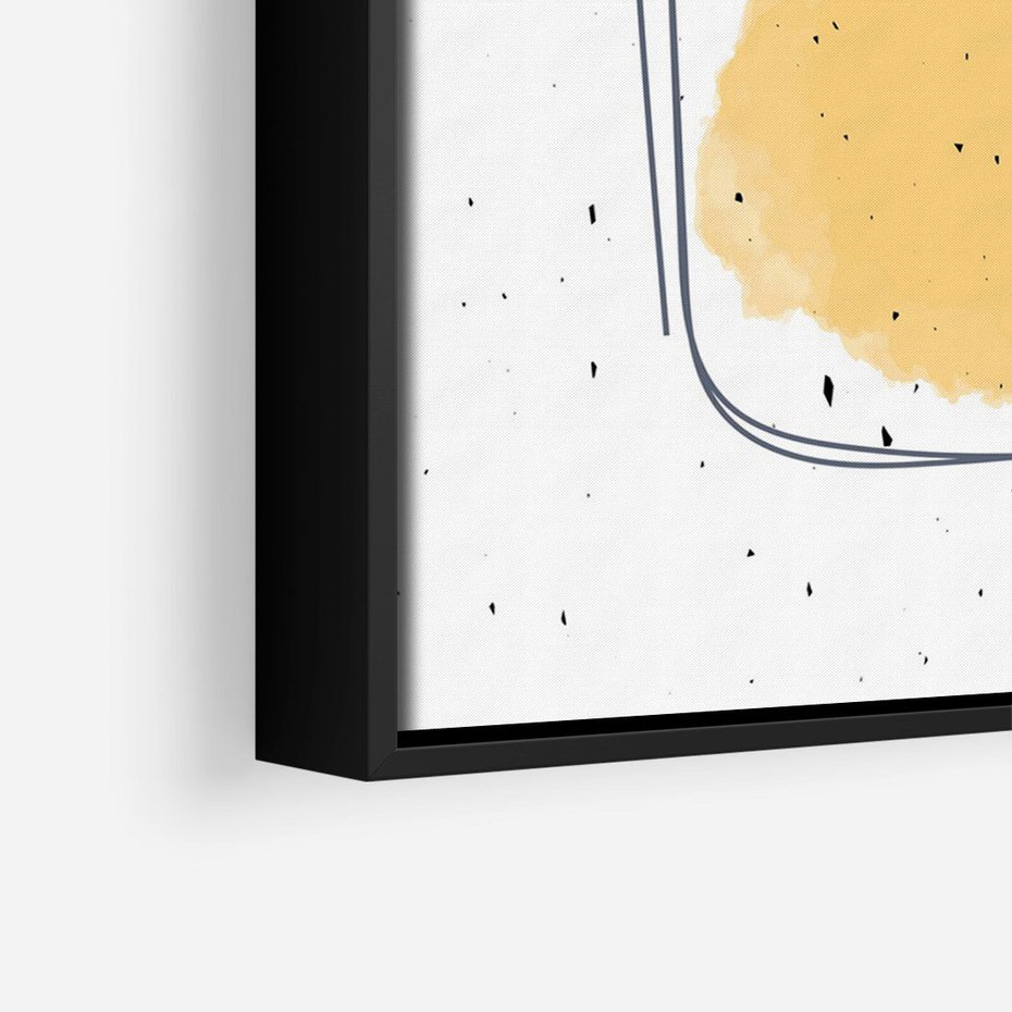 Obraz w ramie 50x70 - Wibracje Linii - abstrakcyjna kompozycja, jak ręcznie malowana - rama czarna