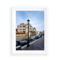 Plakat w ramie 50x70 - Kanały Wenecji - Wenecja, kanały - rama biała