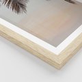 Plakat w ramie 50x70 - Tropikalna Harmonia - palmy na tle nieba - rama drewno