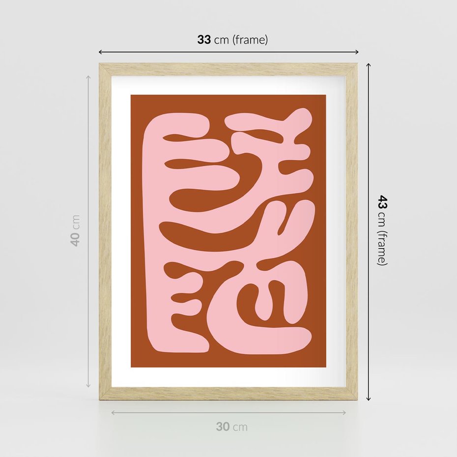 Plakat w ramie 30x40 - Migotliwe Boho Marzenia - abstrakcyjny obraz, plakat - rama drewno