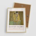 Plakat w ramie 50x70 - Sztuka Klimta - gustav klimt, pocałunek - rama drewno