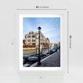 Plakat w ramie 40x50 - Kanały Wenecji - Wenecja, kanały - rama biała