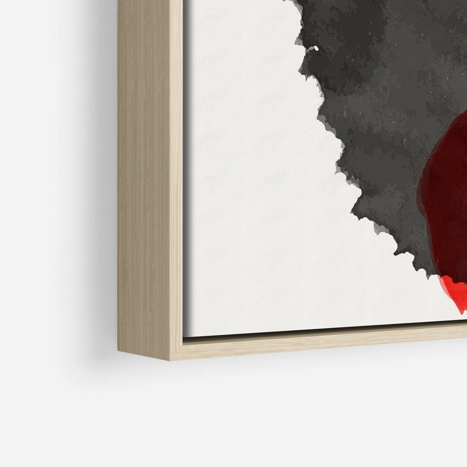 Obraz w ramie 80x80 - Wibracje Linii - abstrakcyjne nieregularne plamy, czarny - rama drewno