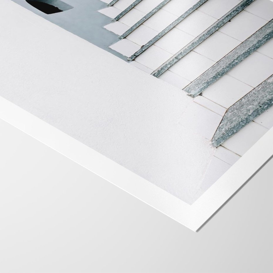 Plakat bez ramy 50x70 - Schody ku Urokowi Wyspy - schody, santorini