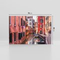Obraz na płótnie 70x50 - Przejażdżka gondolą przez Wenecję - Wenecja, kanały