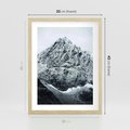 Plakat w ramie 30x40 - Surowość Gór - śnieg, zima w górach - rama drewno