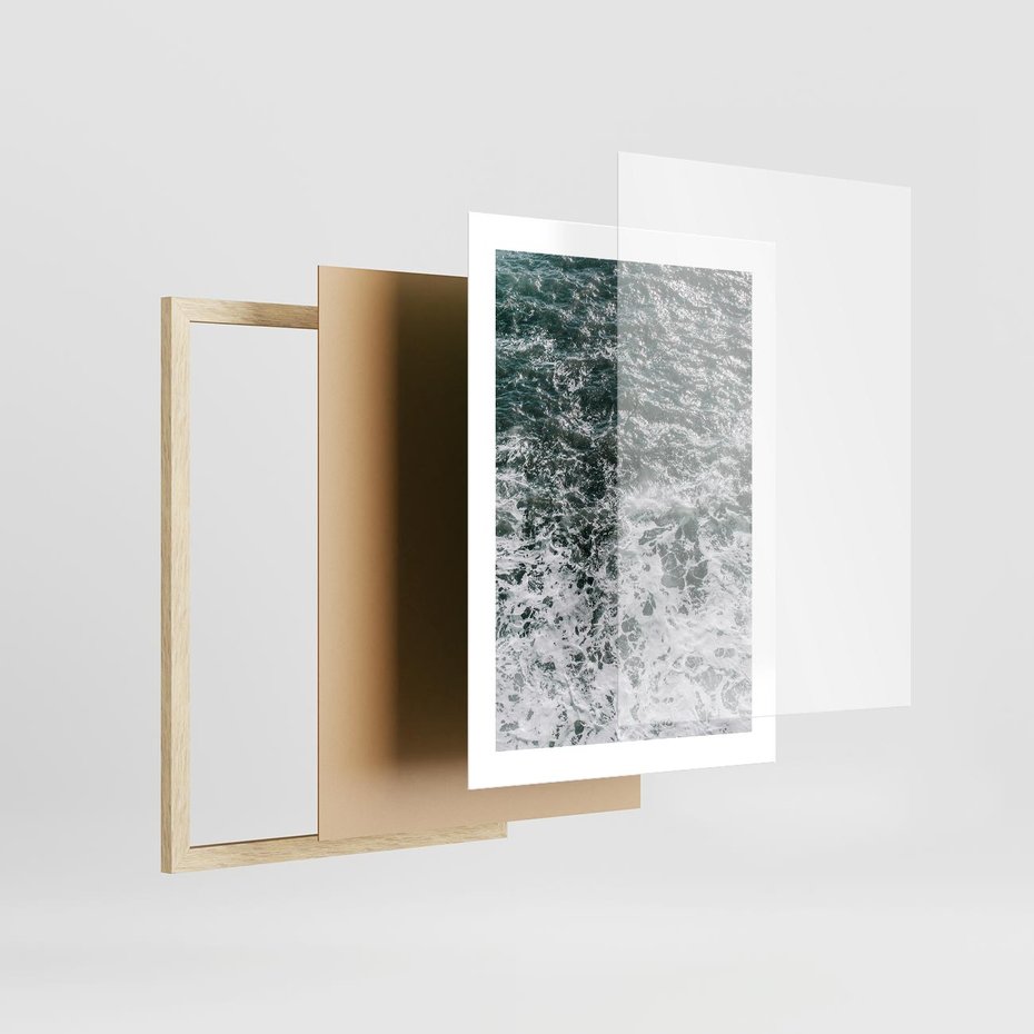 Plakat w ramie 30x40 - Sztormowa Przygoda - morze, ocean - rama drewno