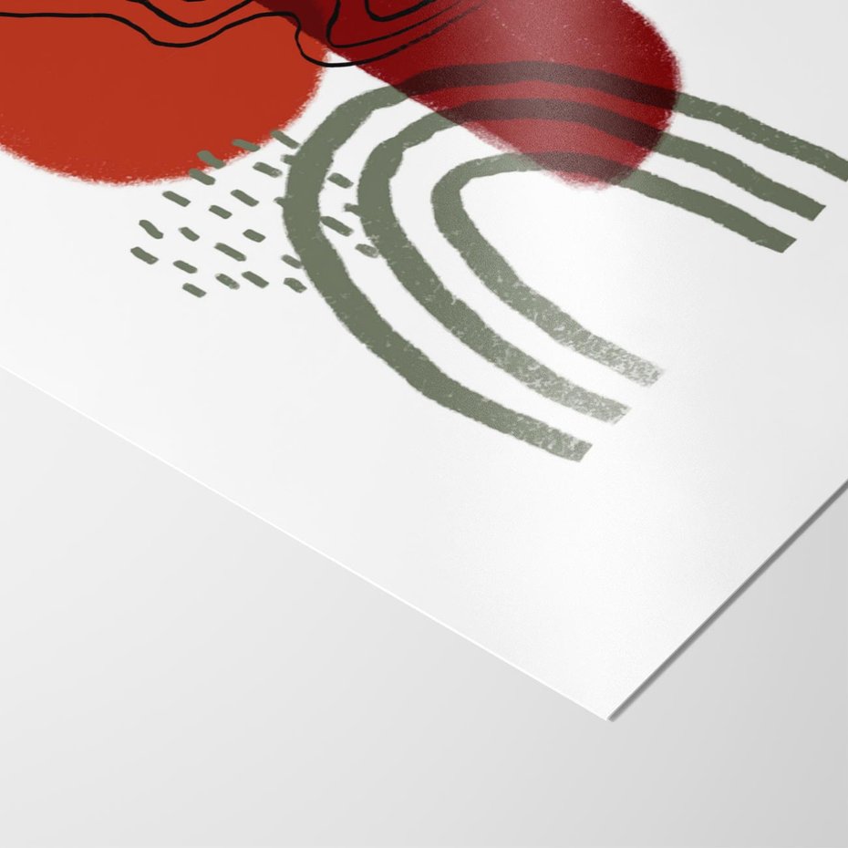 Plakat bez ramy 30x40 - Abstrakcyjne Pulsacje - abstrakcyjna sztuka, boho kształty