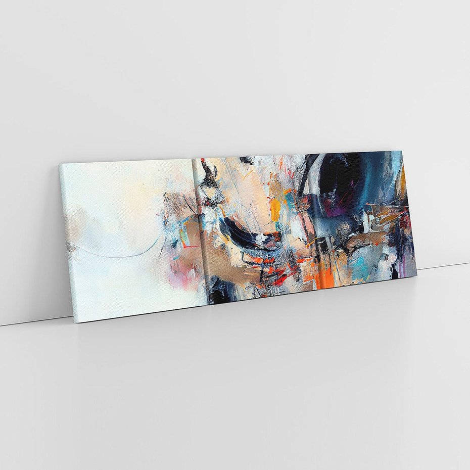 Obraz na płótnie 150x50 - Kontrapunkty zatajonych uczuć - dynamiczna abstrakcja, bałagan na płótnie