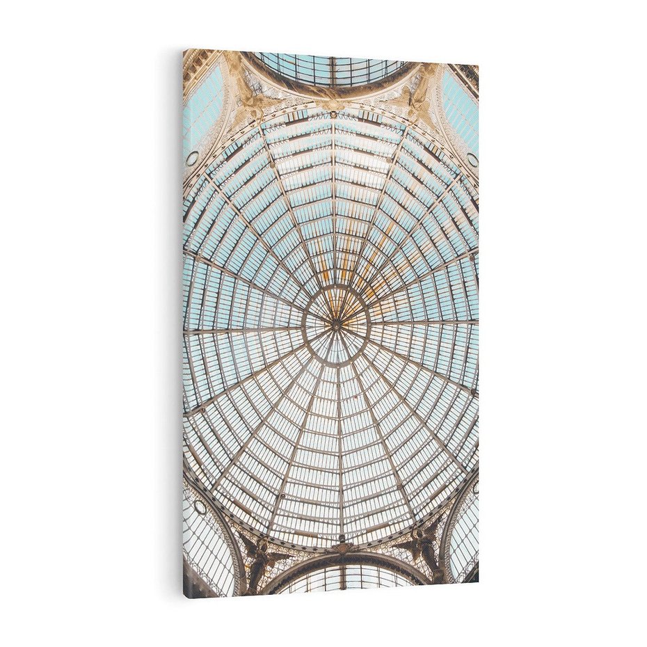 Obraz na płótnie 50x70 - Magia Sklepienia - sklepienie, szklany dach