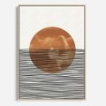 Obraz w ramie 50x70 - Okrąg Mocy - boho obraz, geometria - rama drewno
