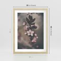 Plakat w ramie 30x40 - Przemijający Urok - kwitnąca, wiśnia - rama drewno