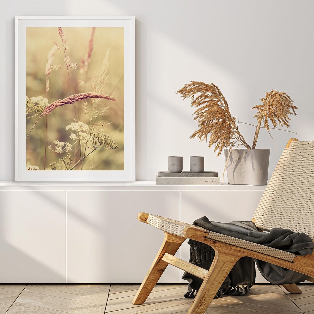 Plakat bez ramy 40x50 - Boho Wizja - suszone, trawy