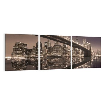 Obraz na płótnie 150x50 - Most na nocnym horyzoncie - most, noc