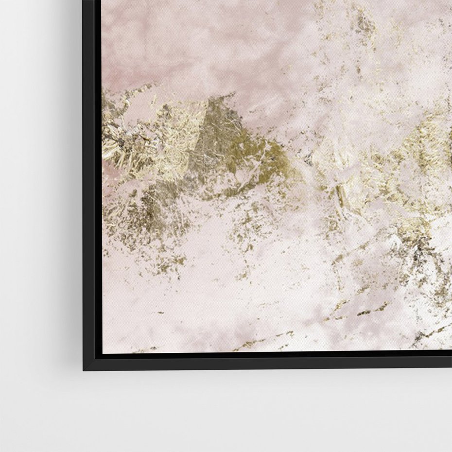 Obraz w ramie 50x70 - Piękno w Szczegółach - marmur, złoto - rama czarna
