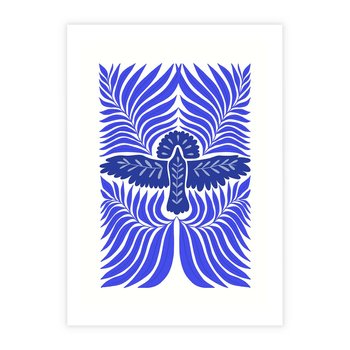 Plakat bez ramy 30x40 - Etniczne Rekwizyty - etniczne roślinne wzory, granat