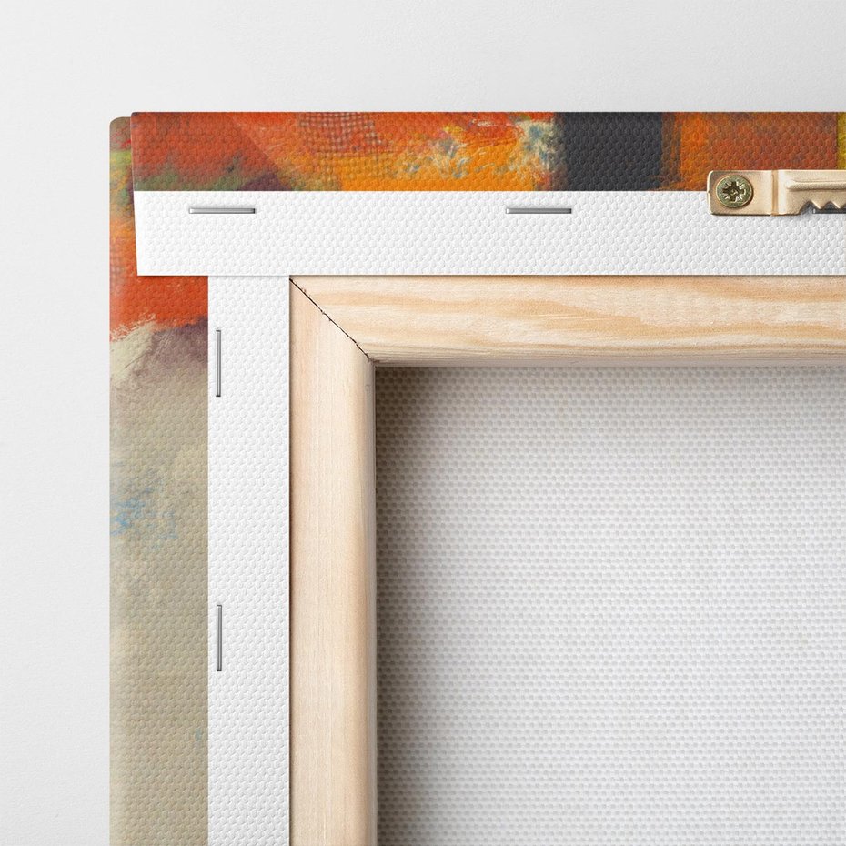 Obraz na płótnie 70x70 - Abstrakcja olejna - kształty i kolory - abstrakcja, olejna