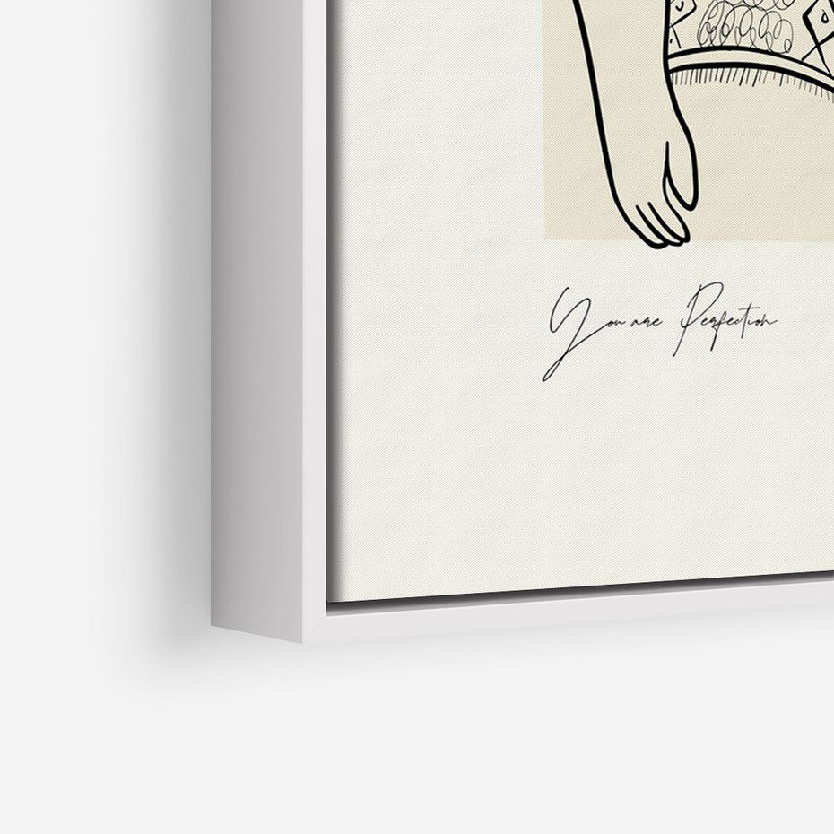 Obraz w ramie 70x100 - Spojrzenia Wewnętrznych Widoków - nowoczesna sztuka kobieca, plakat - rama biała