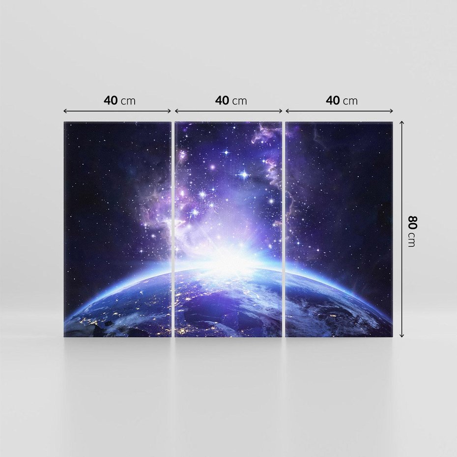 Obraz na płótnie 120x80 - Podróż w kosmiczną przestrzeń - kosmos, ziemia