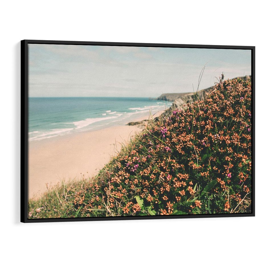 Obraz w ramie 70x50 - Perspektywa Klifu - fotografia, ocean - rama czarna