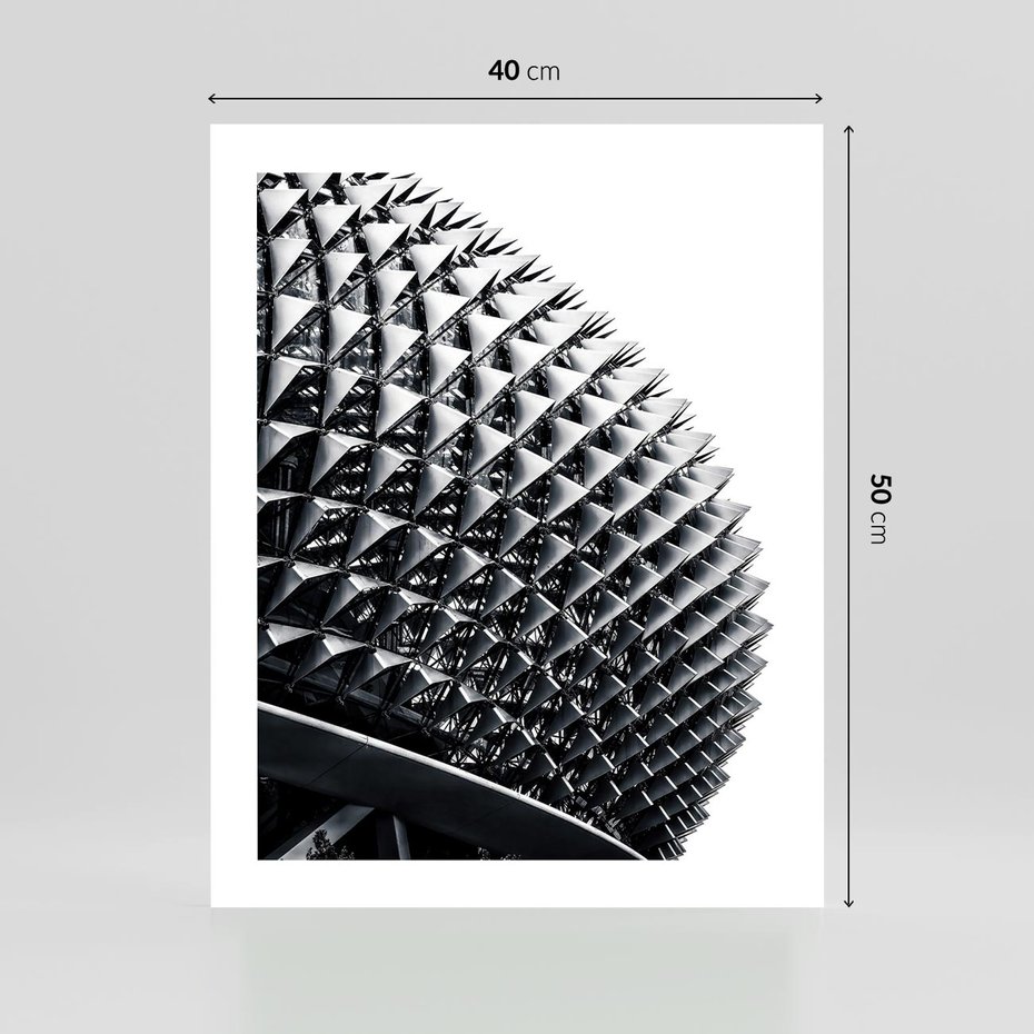 Plakat bez ramy 40x50 - Nowoczesność w Czerni i Bieli: Architektoniczna Piękność - nowoczesna architektura, black and white