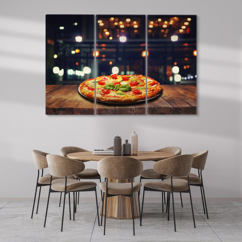 Obraz na płótnie 120x80 - Smak i tradycja - pizza, Włochy
