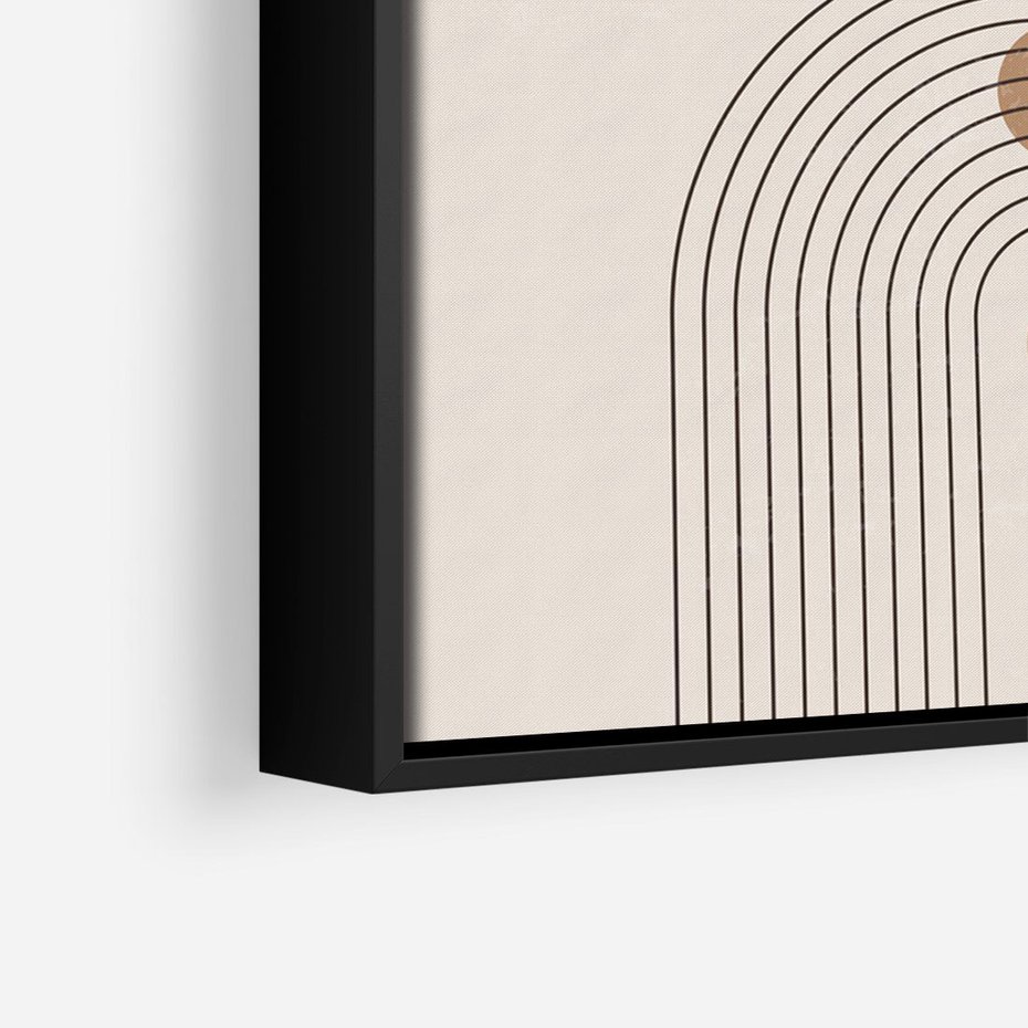 Obraz w ramie 50x70 - Zgeometryzowane Wizje - boho plakat, minimalizm - rama czarna