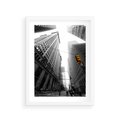 Plakat w ramie 30x40 - Miejskie Wieże - miasto, wieżowce - rama biała