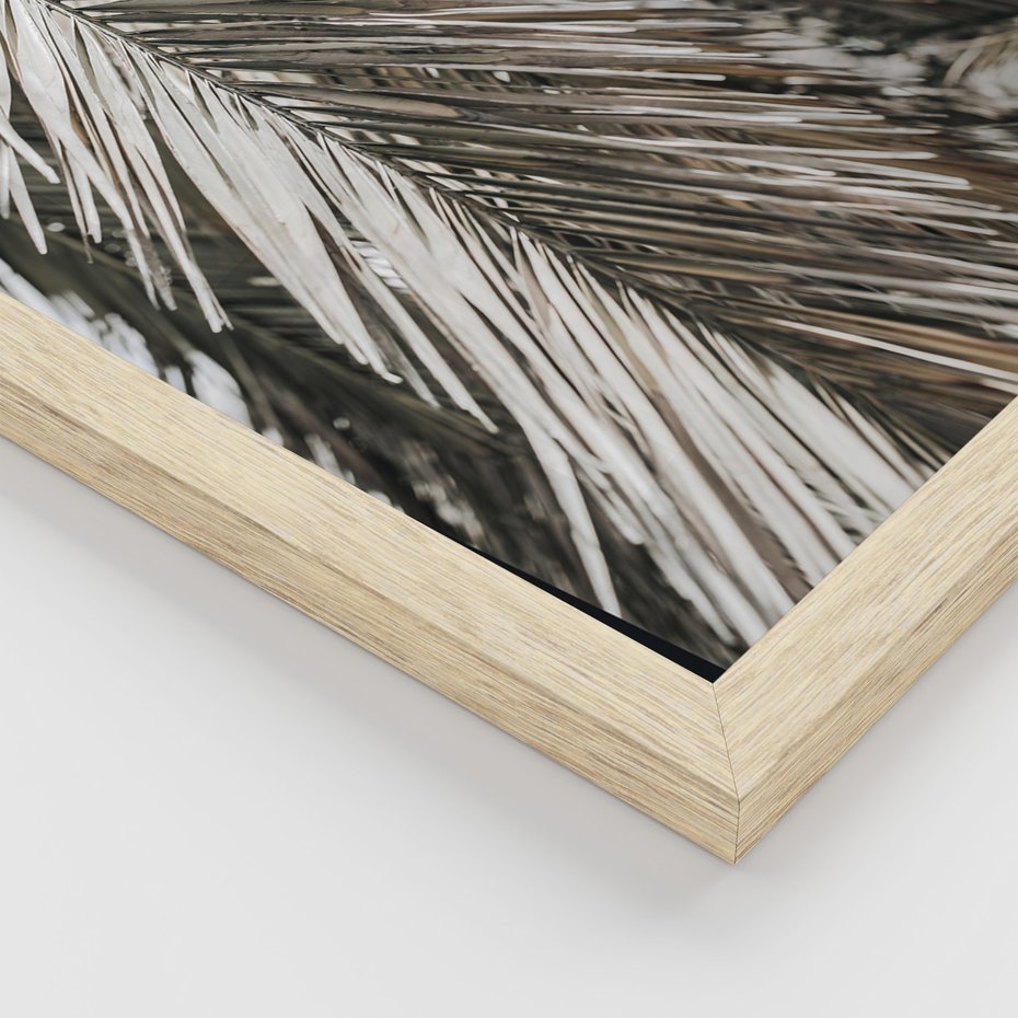 Zestaw obrazy w ramie 30x40 galeria - Pozytywny, cytat, palmy, wakacje - rama drewno