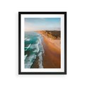 Plakat w ramie 30x40 - Z Lotu Ptaka - fotografia, plaża - rama czarna