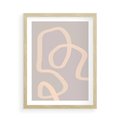 Plakat w ramie 50x70 - Nowoczesne Odbicia - minimalistyczny obraz, nowoczesny - rama drewno