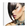 Obraz na płótnie 50x50 - Kobieca Fryzura w Ruchu - fryzura, kobieta