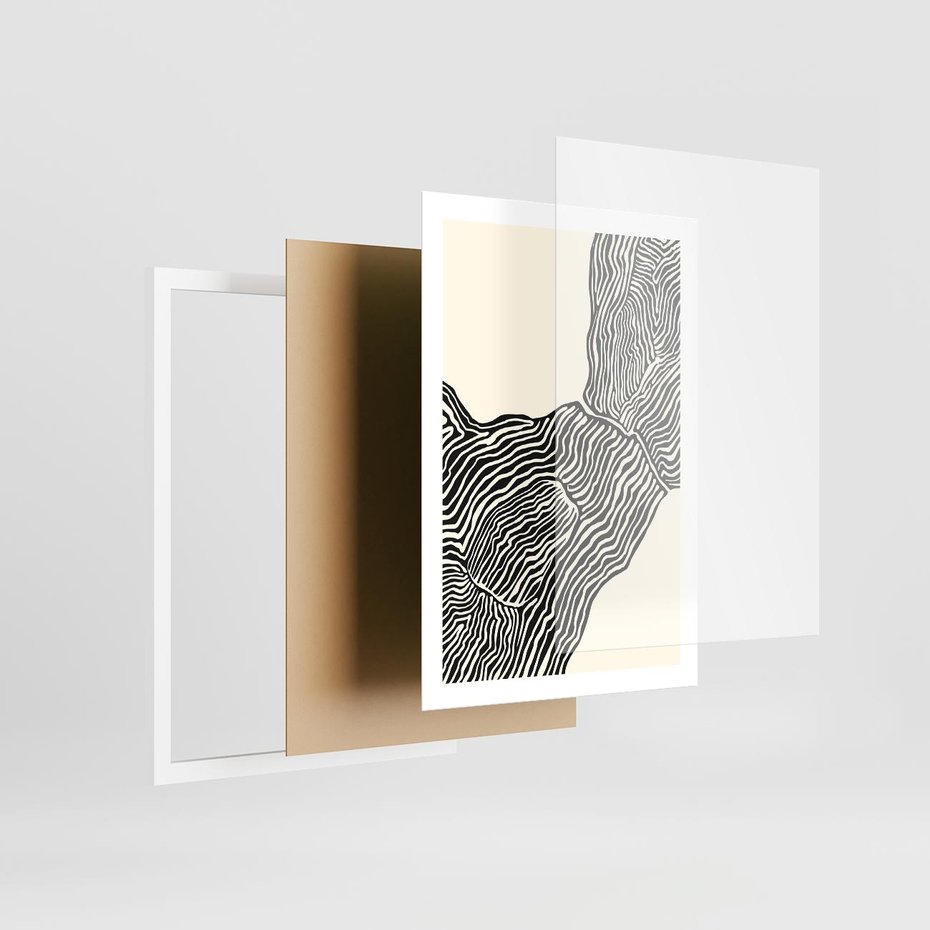 Plakat w ramie 50x70 - Podróżne Impresje - boho plakat, rycina - rama biała