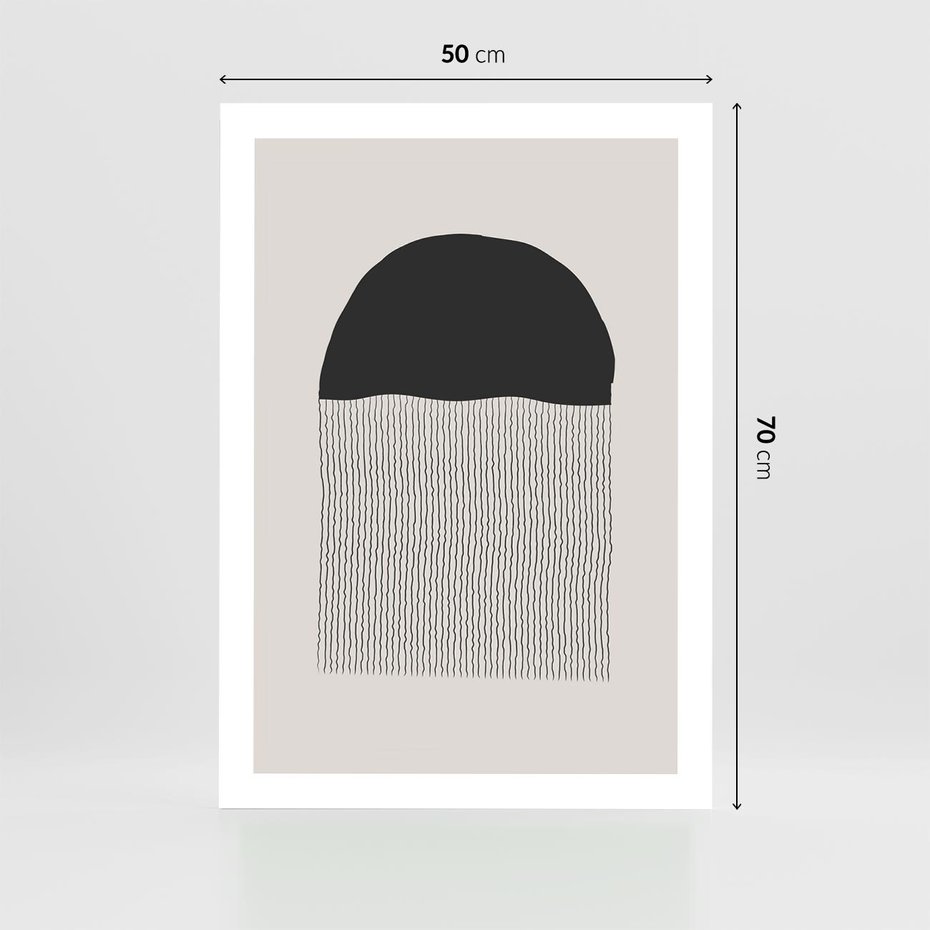 Plakat bez ramy 50x70 - Wewnętrzne Widzenia - abstrakcyjna kompozycja, półkole