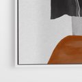 Obraz w ramie 80x120 - Nowoczesna geometria - nowoczesny, geometryczny - rama biała