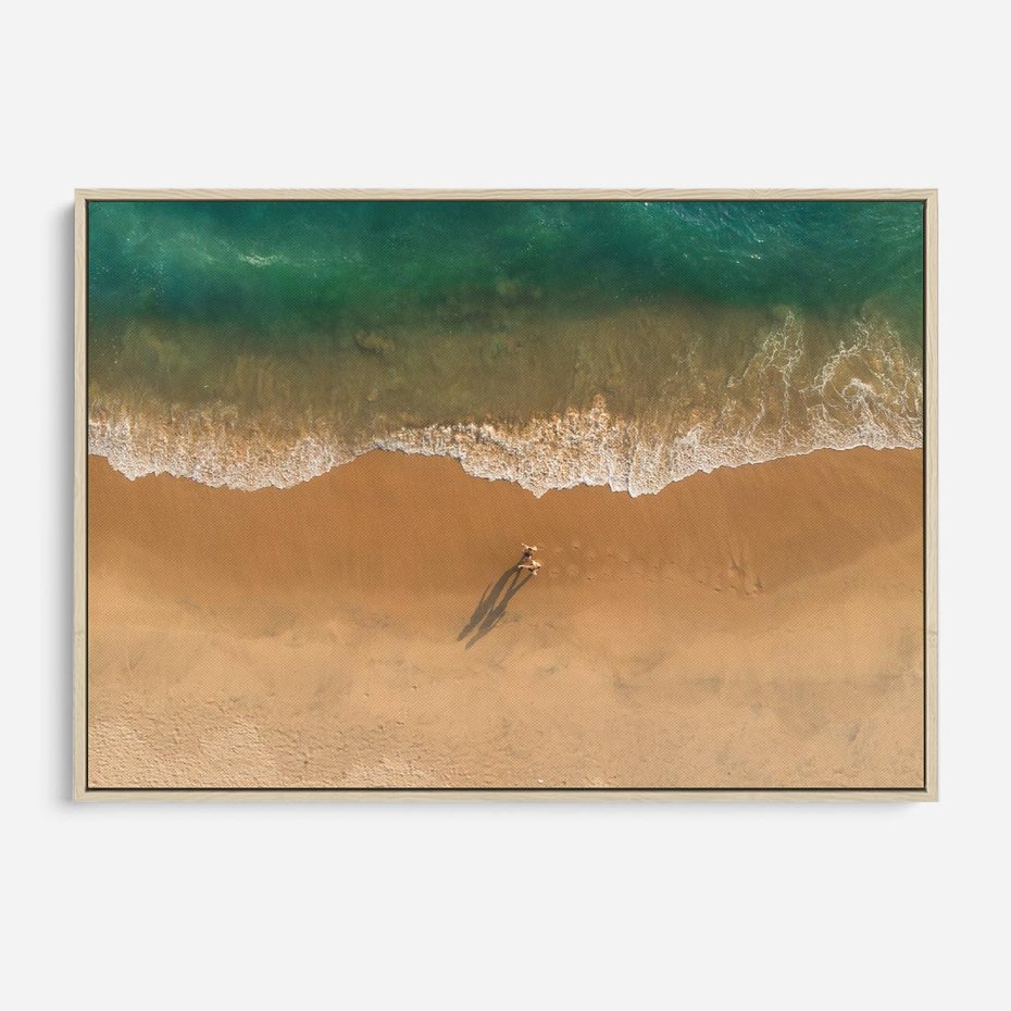 Obraz w ramie 100x70 - Oaza Relaksu - plaża, morze - rama drewno