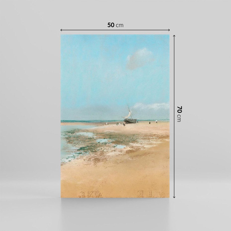 Obraz na płótnie 50x70 - Beach at Low Tide (Mouth of the River) (1869), Edgar Degas - Reprodukcja - reprodukcja, obraz na płótnie