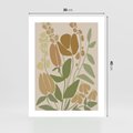 Plakat bez ramy 30x40 - Beżowo i Roślinnie - nowoczesny plakat, roślinność