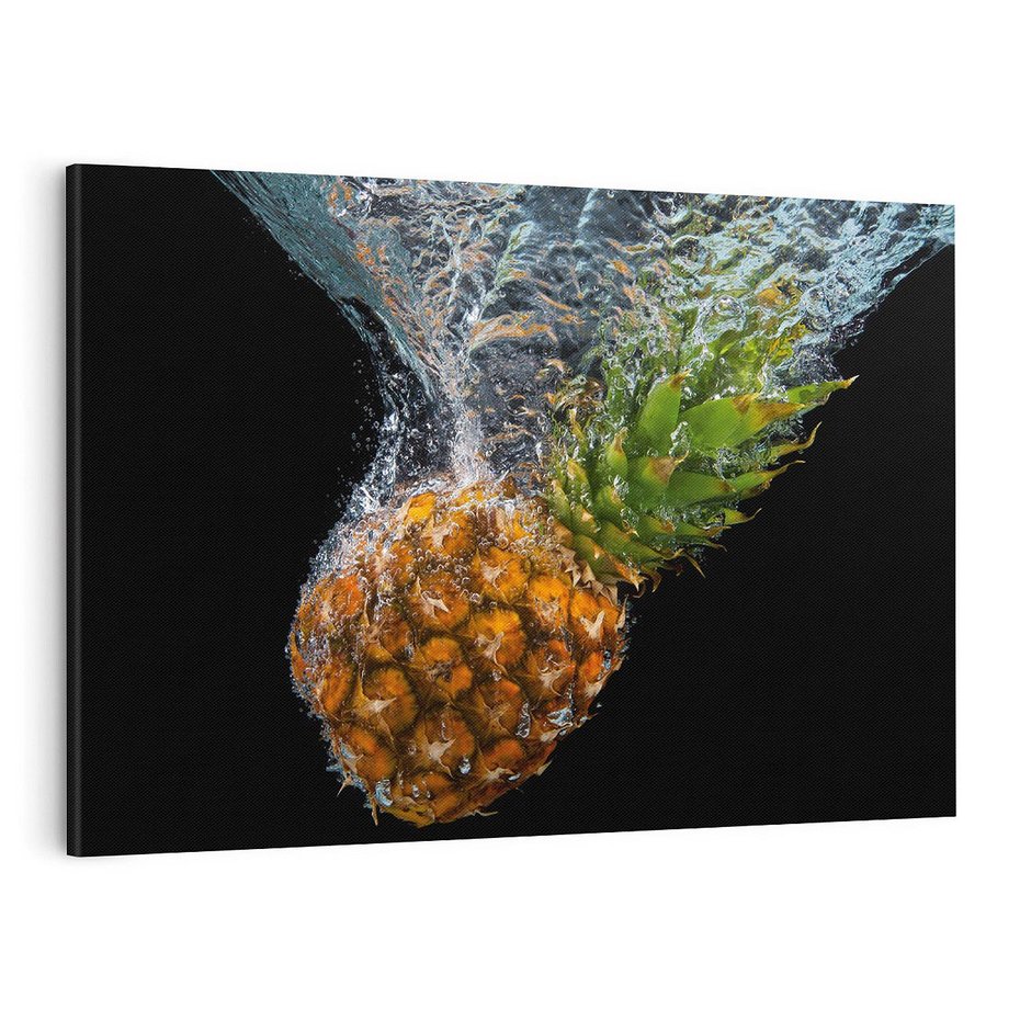 Obraz na płótnie 70x50 - Ananas Egzotyczne Cudo - ananas, owoc