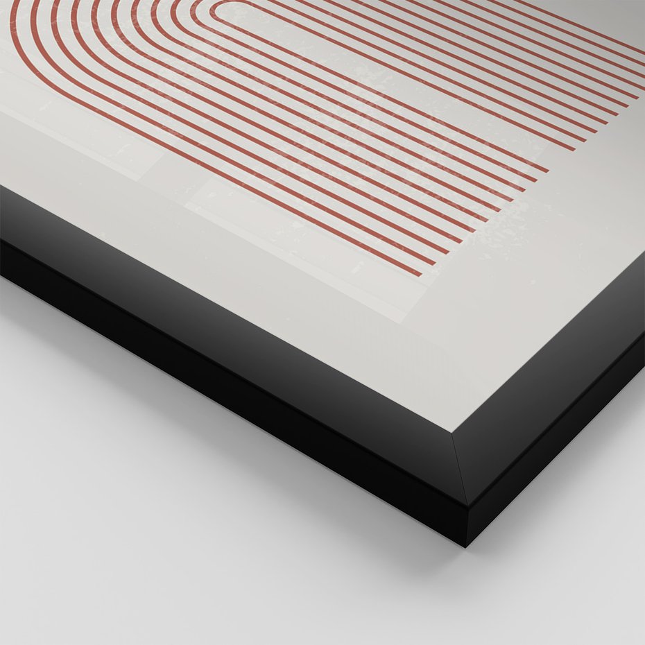 Zestaw obrazy w ramie 30x40 galeria - Boho, słońce, graficzne - rama czarna