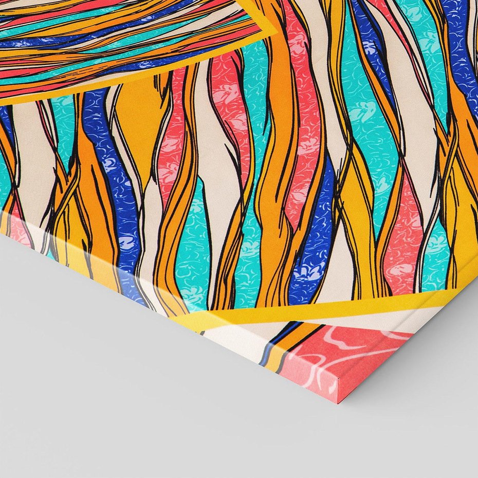 Obraz na płótnie 100x70 - Eksplozja Abstrakcyjnych Barw - abstrakcja