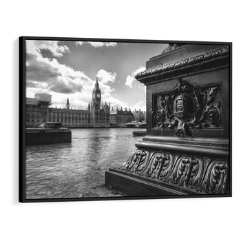 Obraz w ramie 100x70 - Pejzaż kruchości i siły - Londyn, Tamiza - rama czarna