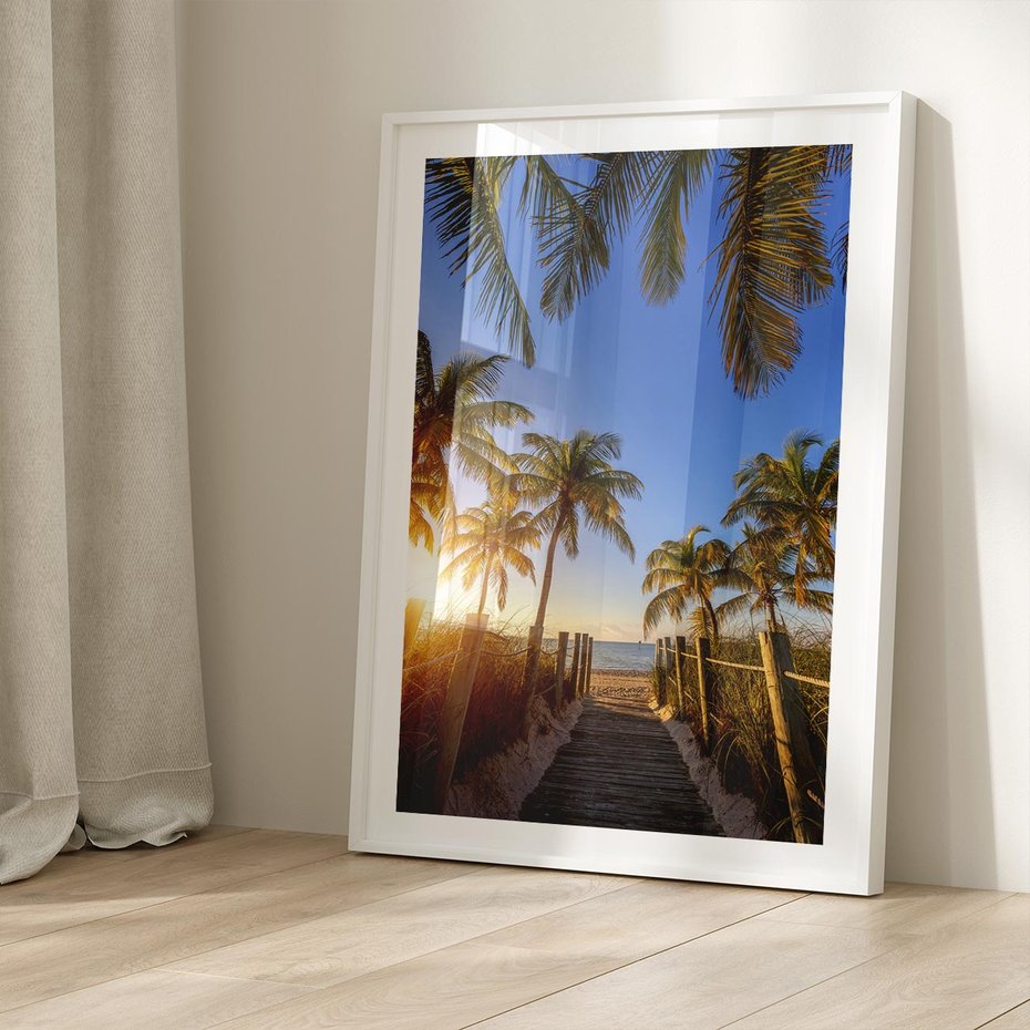 Plakat bez ramy 40x50 - Rajskie palmy w tropikalnym raju - palmy, tropiki