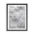 Plakat w ramie 50x70 - Kreatywna Forma - geometryczny, 3D - rama czarna