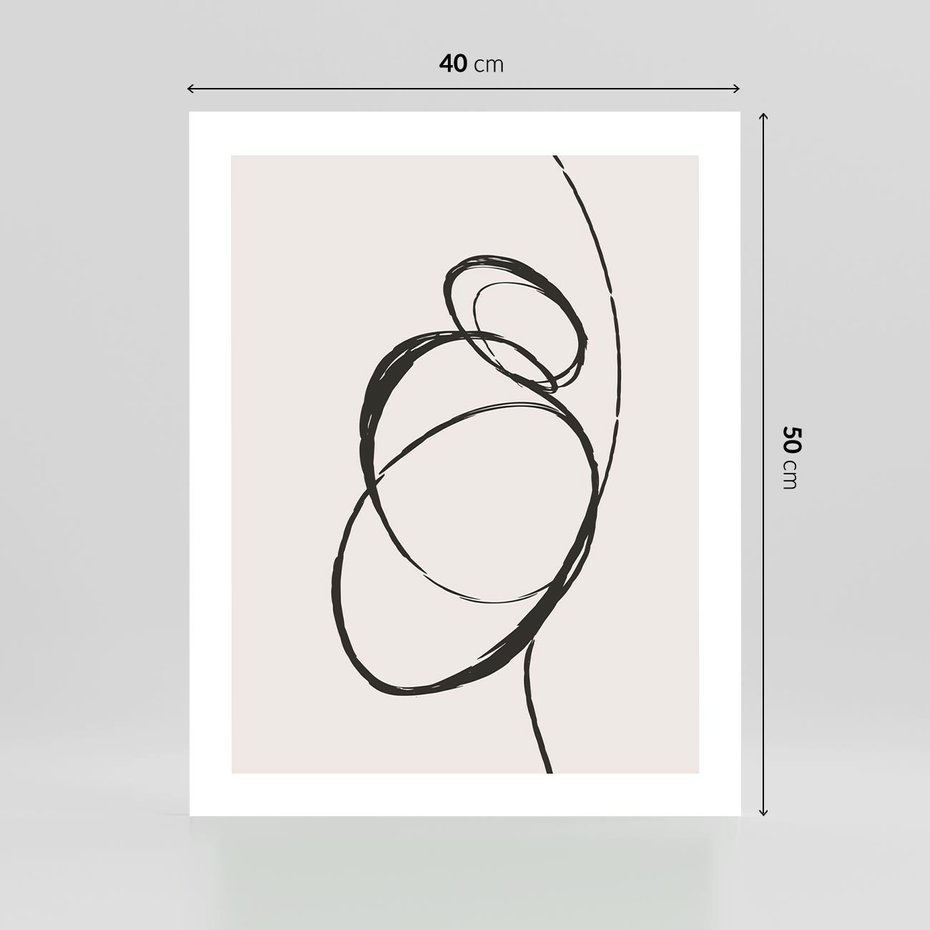 Plakat bez ramy 40x50 - Modernistyczne Refleksje - abstrakcyjne szkicowane linie, minimalizm