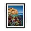 Plakat w ramie 50x70 - Rafa koralowa w oceanie - rafa, koralowa - rama czarna